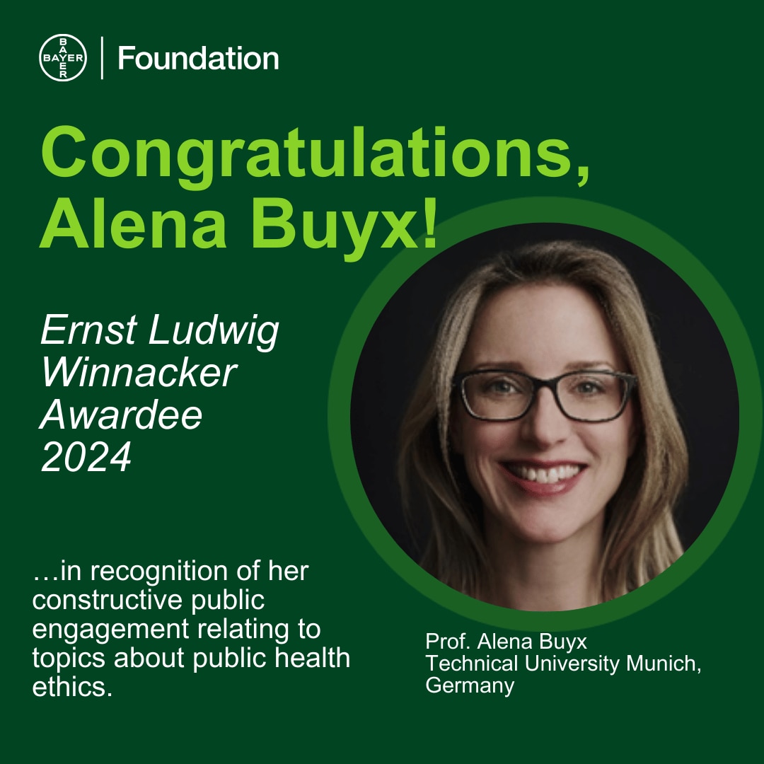 Ernst-Ludwig Winnacker Awardee 2024: Prof. Dr. Alena M. Buyx